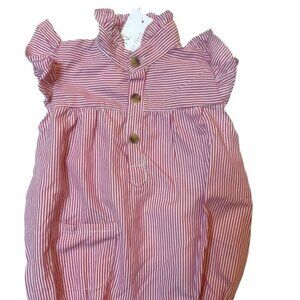 Cute 1 piece striped outfit for baby girl NWT